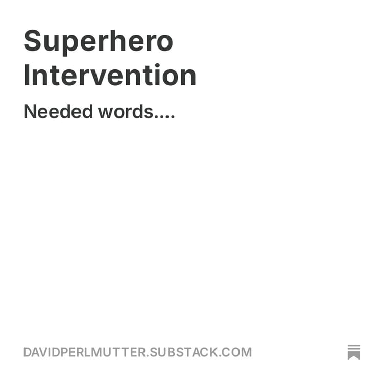 Superhero Intervention