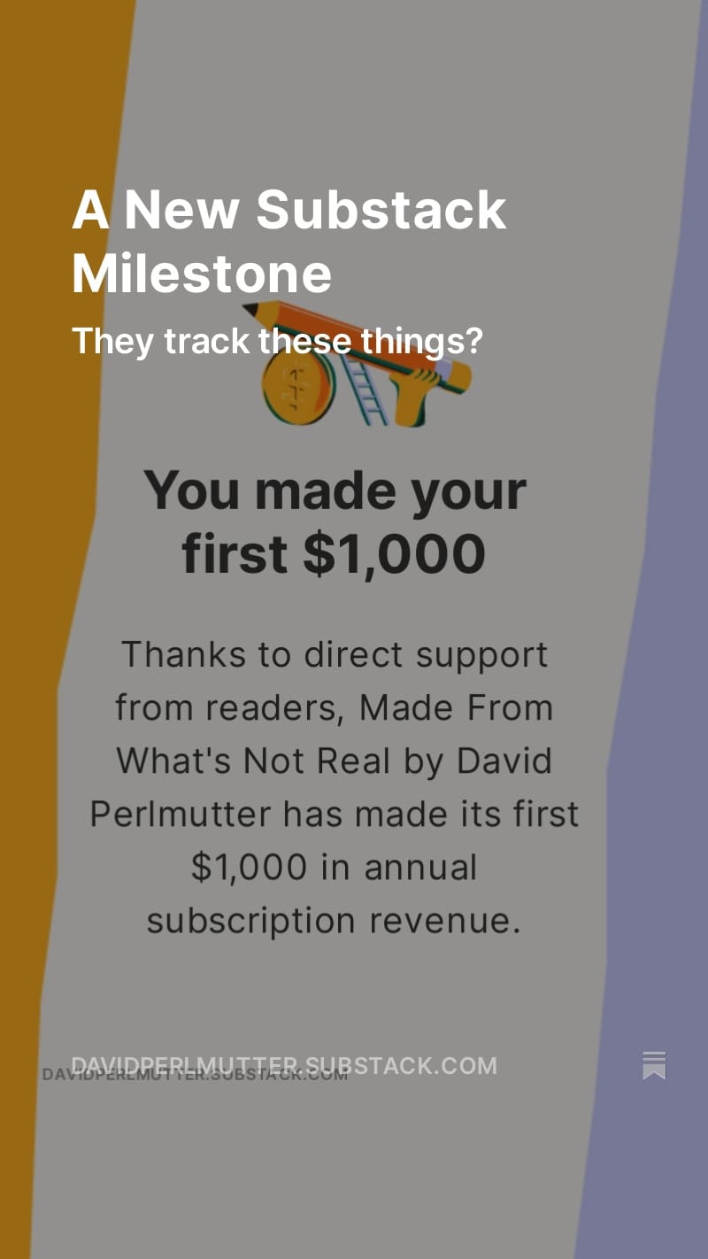 A New Substack Milestone